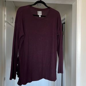 Ruffled sides aerie sweater